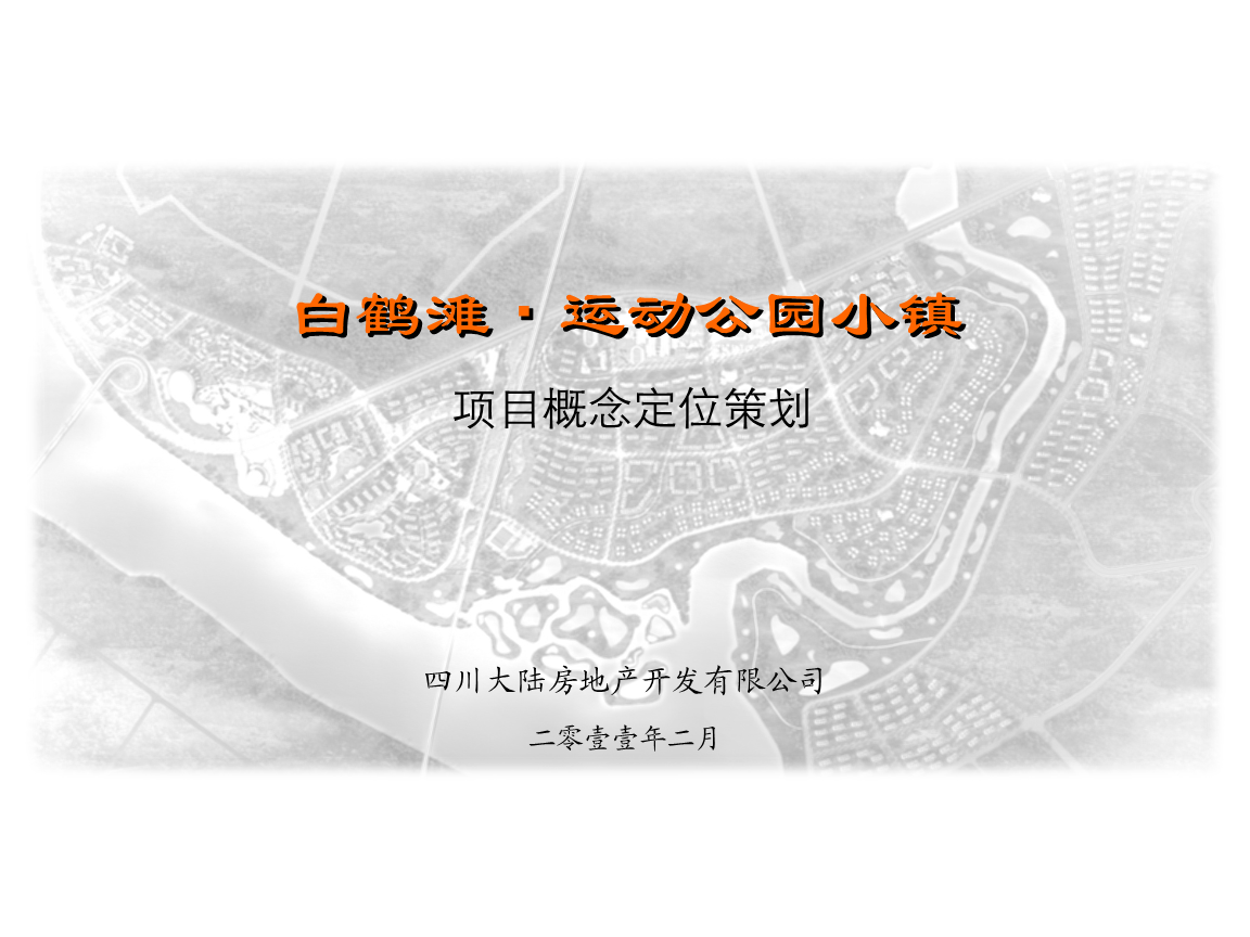 大陸集團白鶴灘·運動公園小鎮項目概念定位策劃（2011年2月25日）